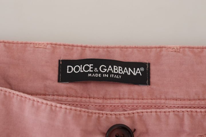Dolce &amp; Gabbana Pink Chinos Cotton Casual Mens Shorts