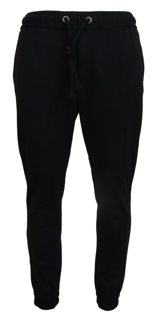 Pantalon de survêtement Dolce &amp; Gabbana en laine mélangée noire élégante