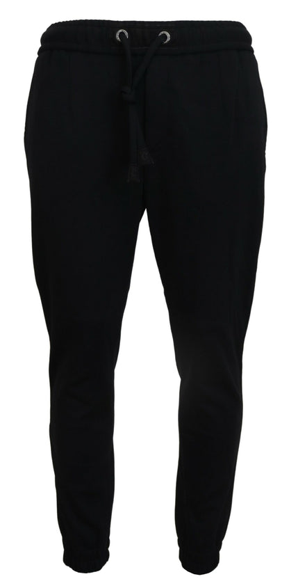 Pantalon de survêtement Dolce &amp; Gabbana en laine mélangée noire élégante
