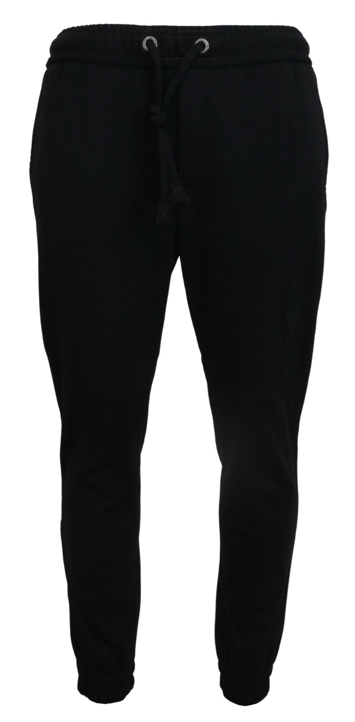 Dolce &amp; Gabbana Black Mens Sport Wool Sweatpants Pants