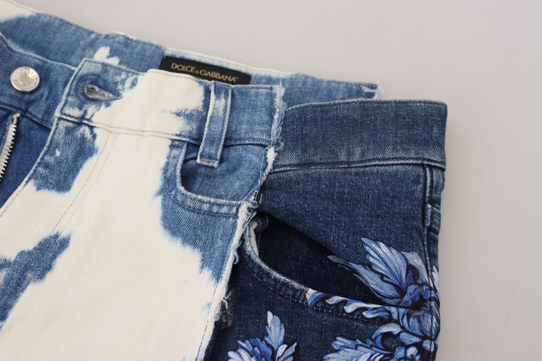 Dolce &amp; Gabbana Blue Ceasar Denim Cotton Loose Fit Jeans