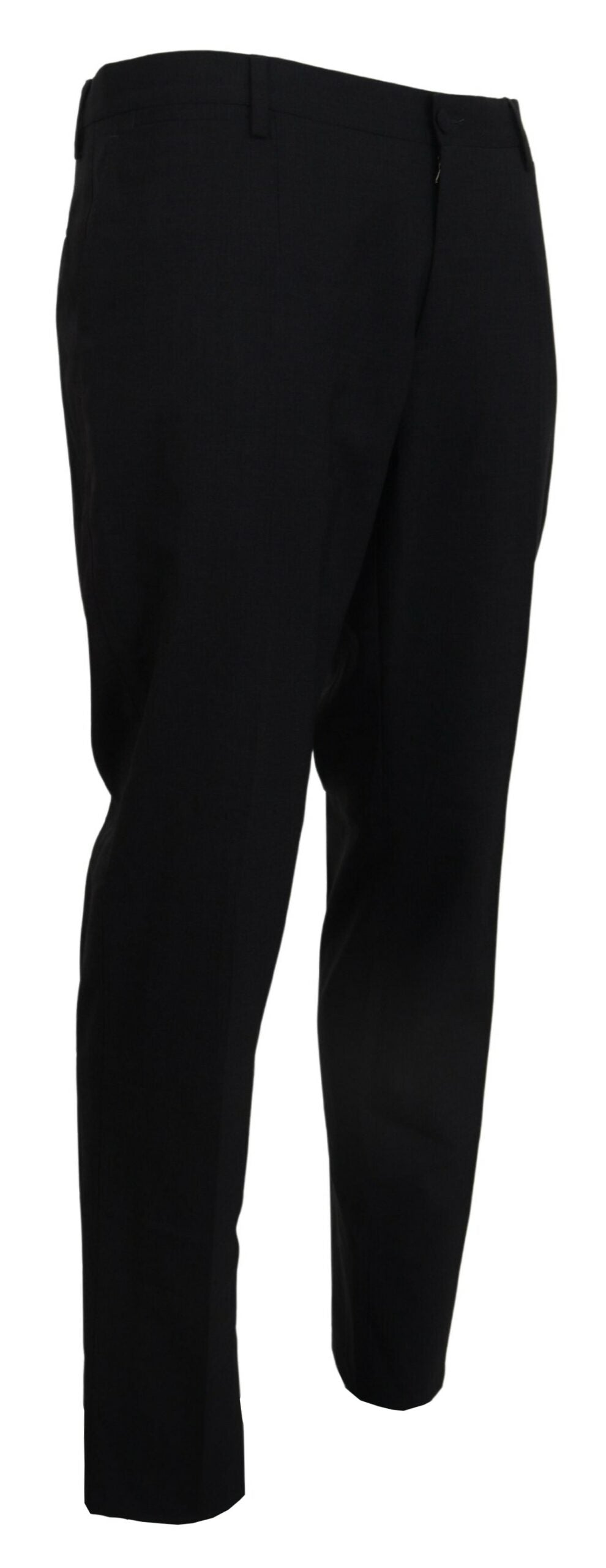 Dolce &amp; Gabbana Gray Wool Stretch Dress Formal Slim Fit Pant