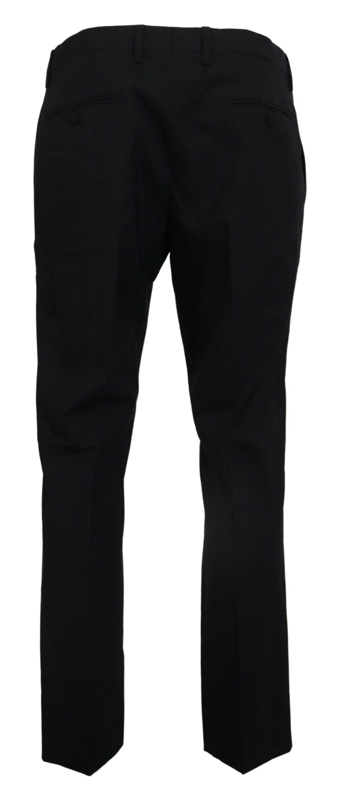 Dolce &amp; Gabbana Gray Wool Stretch Dress Formal Slim Fit Pant
