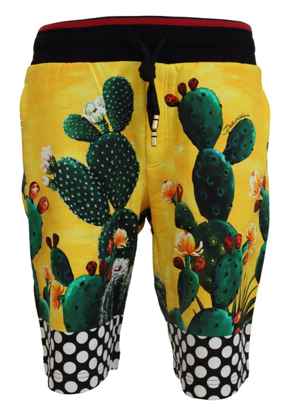 Shorts deportivos con estampado de cactus de Dolce &amp; Gabbana Multicolor Heat
