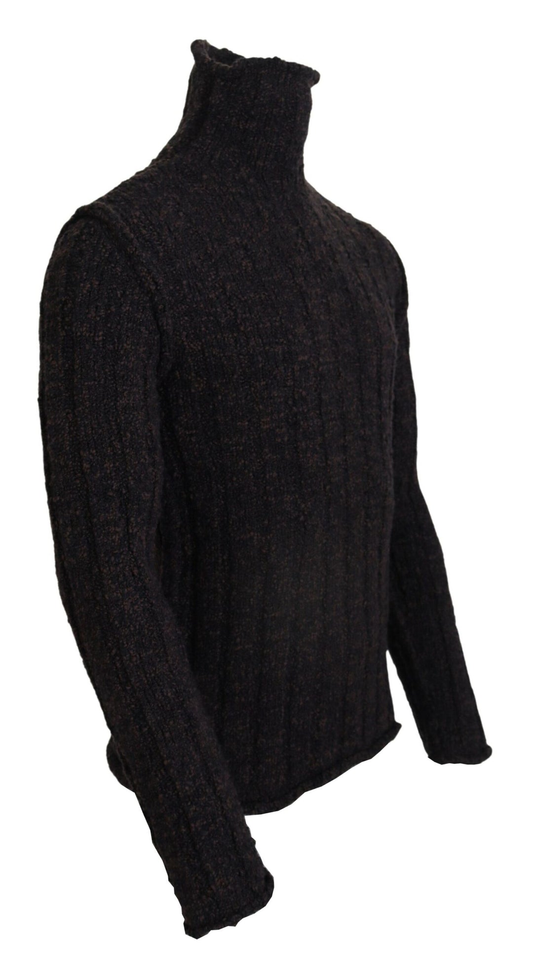 Dolce &amp; Gabbana Brown Wool Knit Turtleneck Pullover Sweater