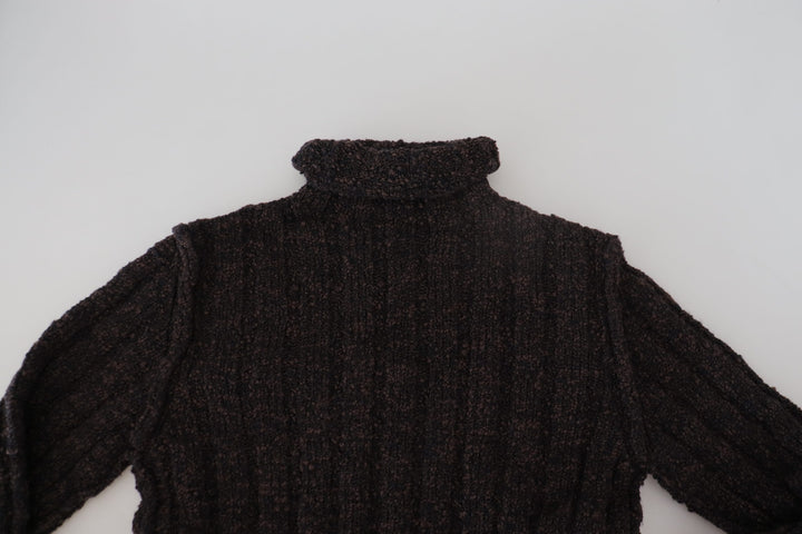 Dolce &amp; Gabbana Brown Wool Knit Turtleneck Pullover Sweater