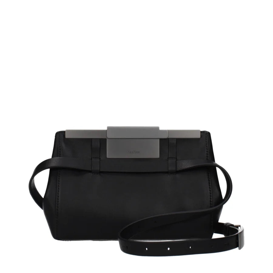 Max Mara Black Leather Crossbody Bag