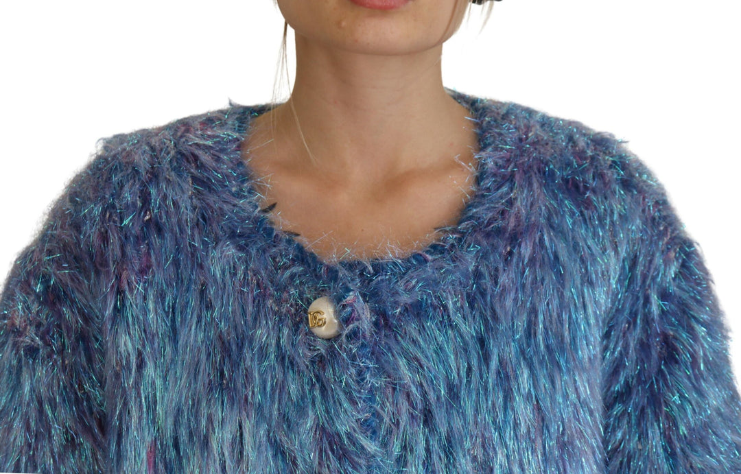 Dolce &amp; Gabbana Multicolor Polyester Fringes Coat Jacket