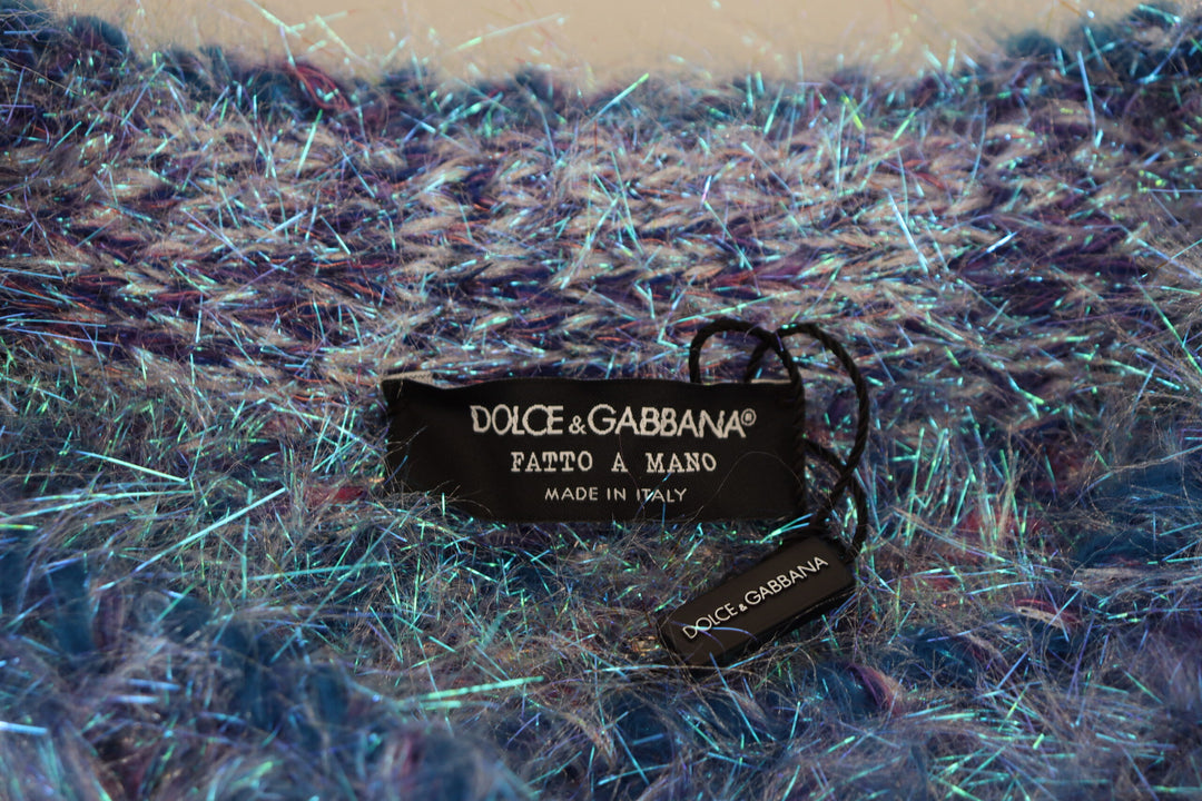 Dolce &amp; Gabbana Multicolor Polyester Fringes Coat Jacket