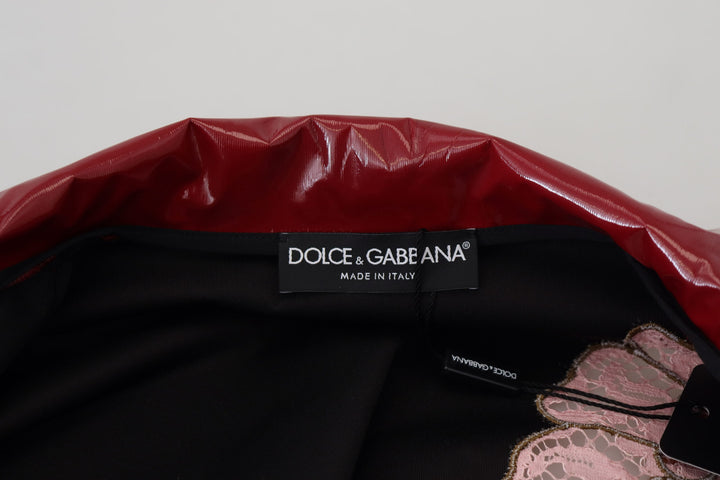 Veste de luxe à fleurs bordeaux Dolce &amp;amp; Gabbana