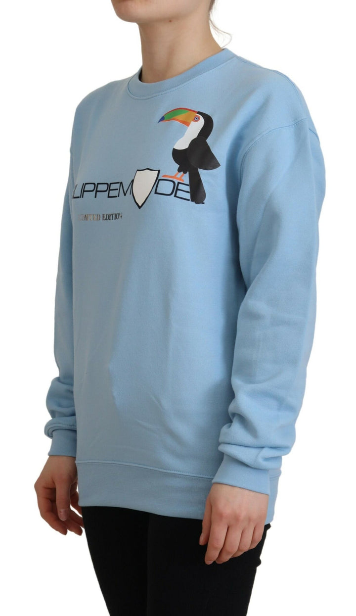 Pull chic bleu clair orné de logo Philippe Model