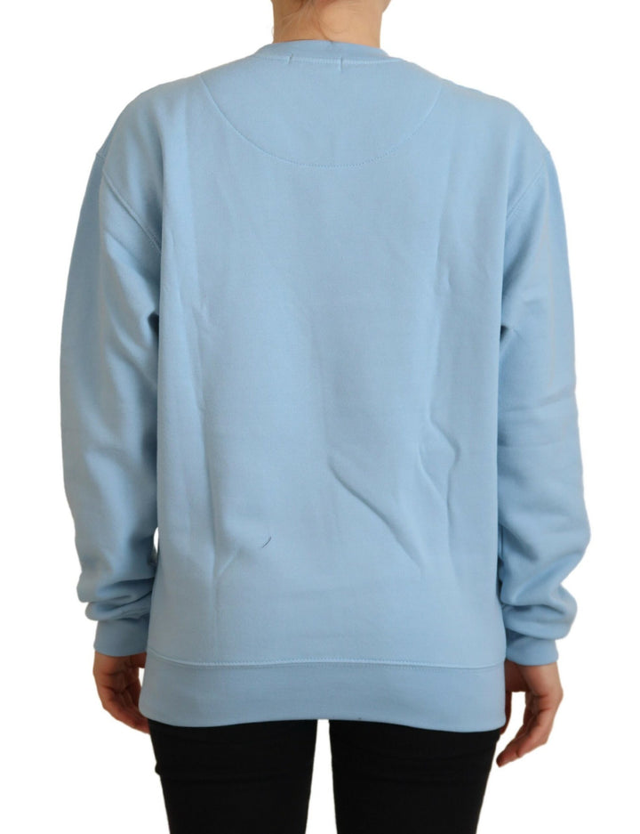 Pull chic bleu clair orné de logo Philippe Model