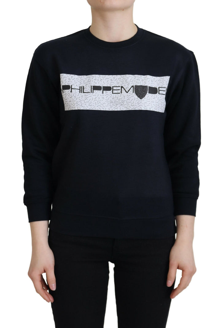 Pull chic en coton imprimé noir Philippe Model