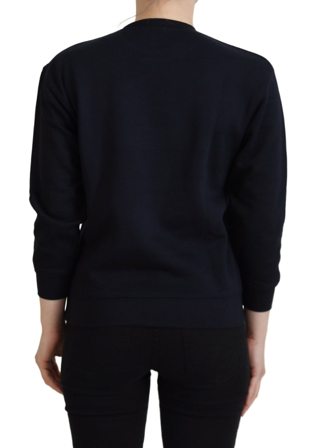 Pull chic en coton imprimé noir Philippe Model