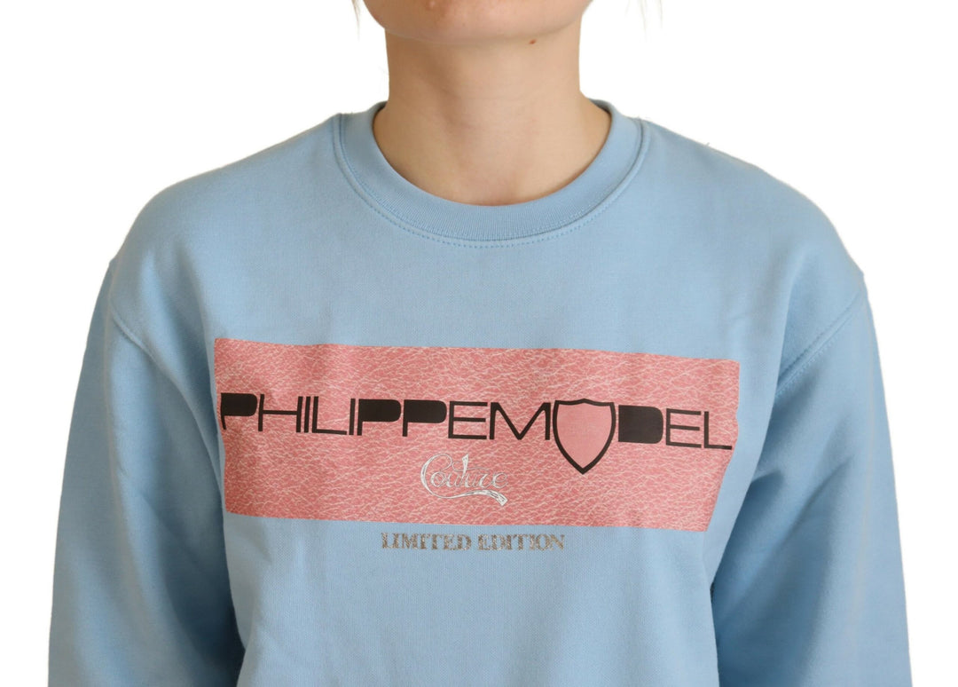 Pull élégant bleu clair à manches longues Philippe Model
