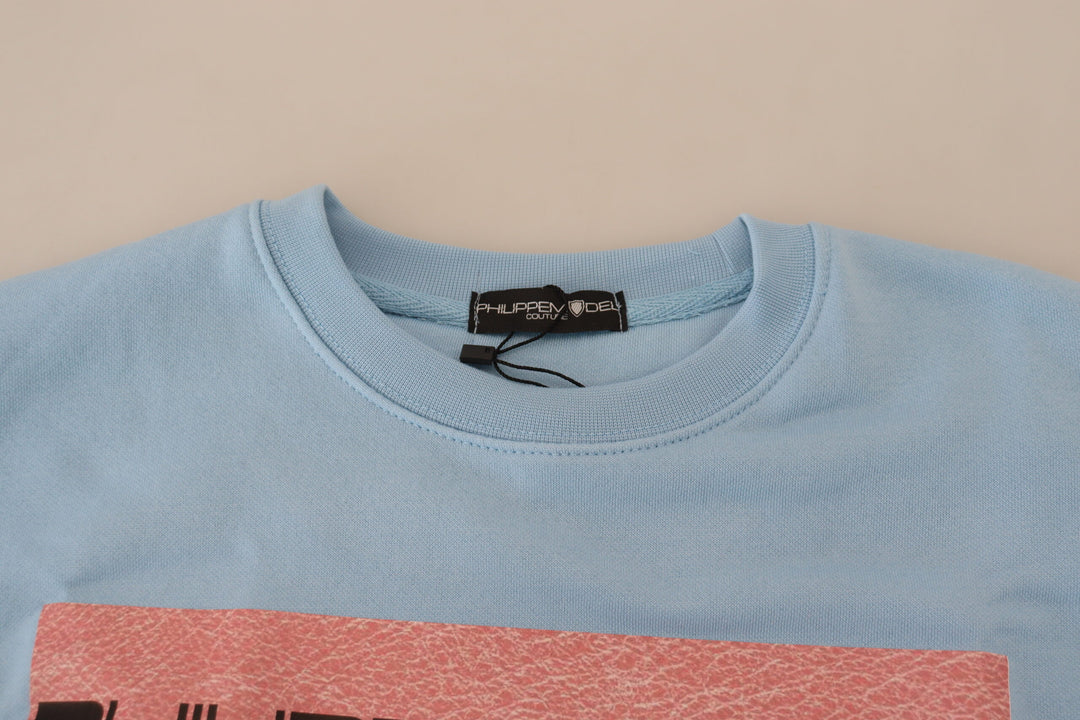 Pull élégant bleu clair à manches longues Philippe Model