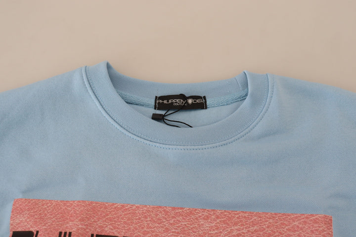Pull élégant bleu clair à manches longues Philippe Model