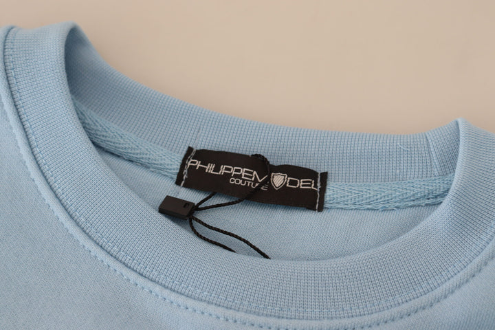 Pull élégant bleu clair à manches longues Philippe Model