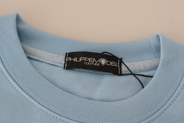 Pull élégant en coton bleu clair Philippe Model