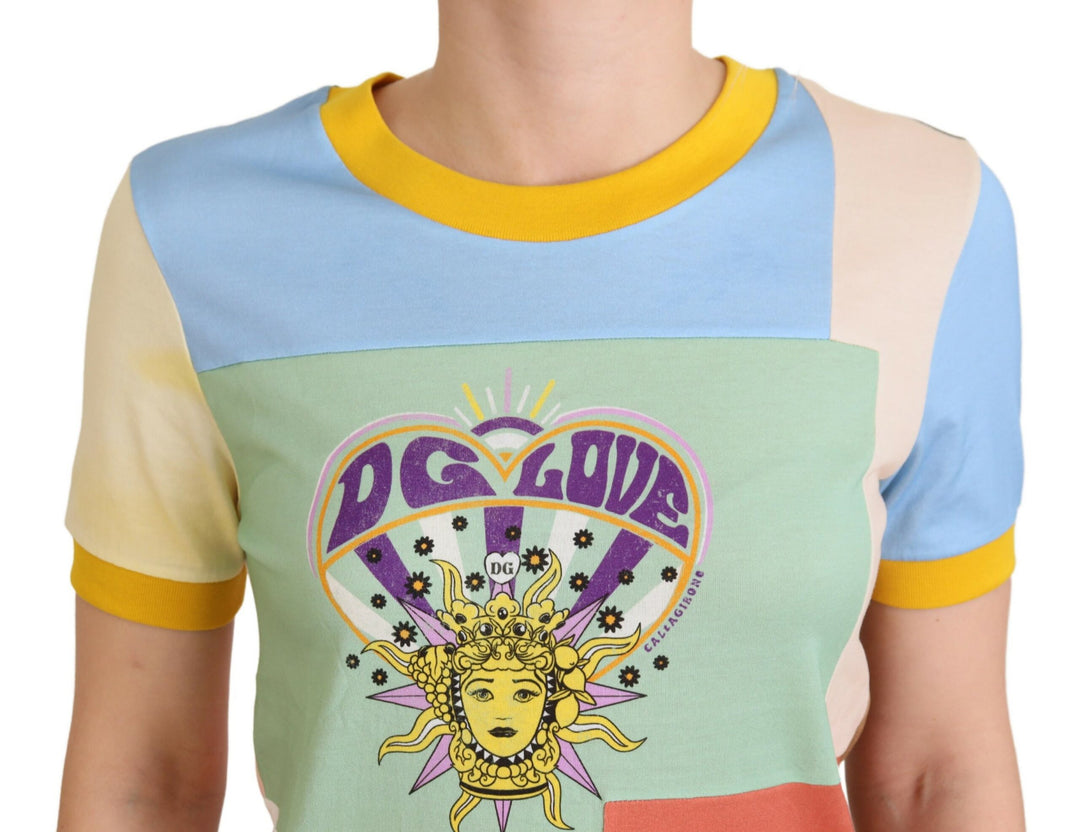 Dolce &amp; Gabbana Multicolor Cotton  DG Love Patchwork