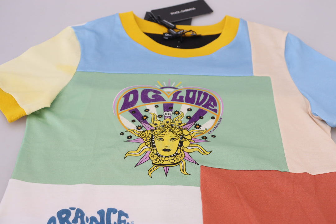 Dolce &amp; Gabbana Multicolor Cotton  DG Love Patchwork