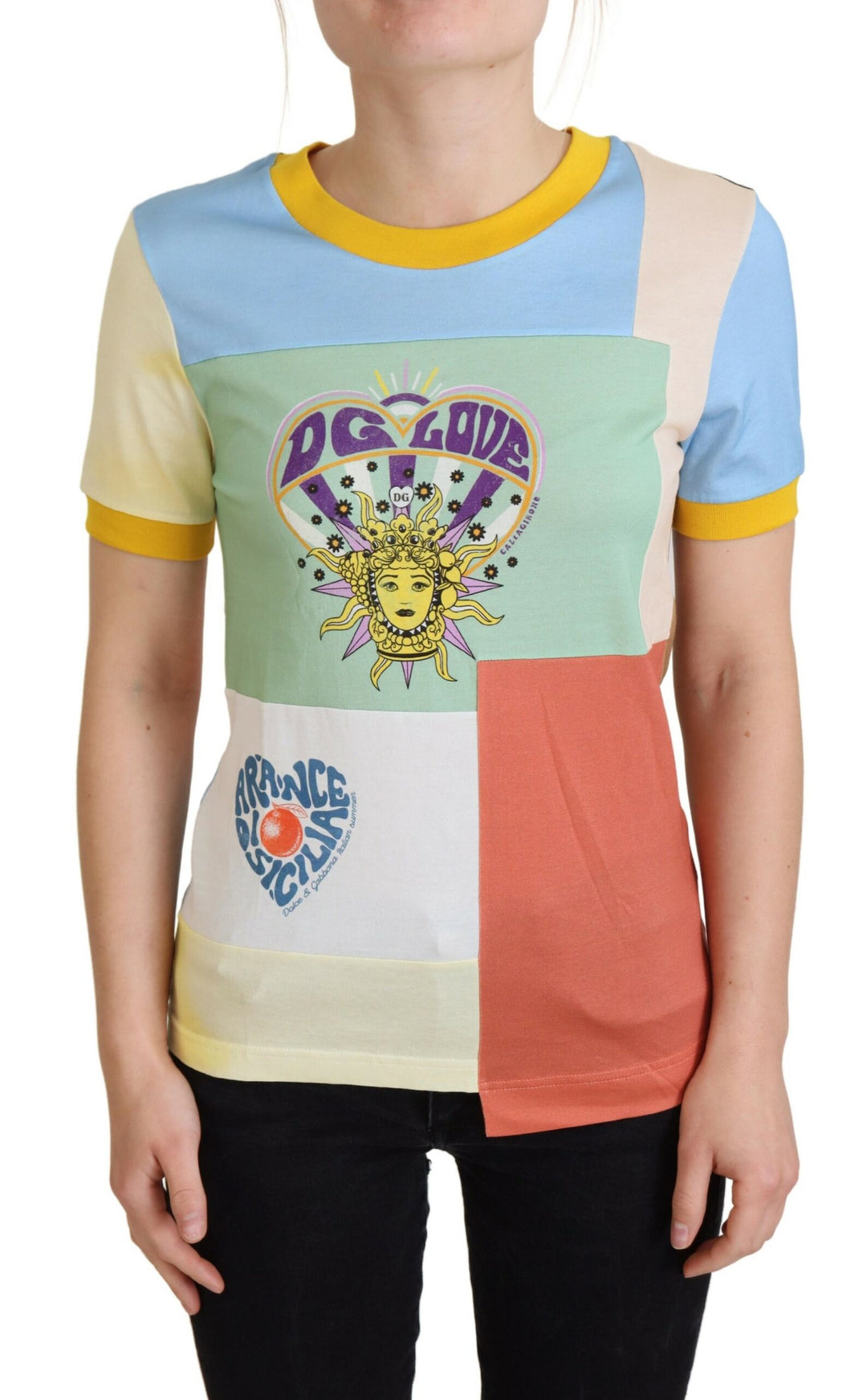 Dolce &amp; Gabbana Multicolor Cotton  DG Love Patchwork