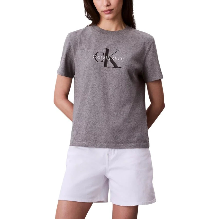 Calvin Klein Jeans Gray Cotton T-Shirt