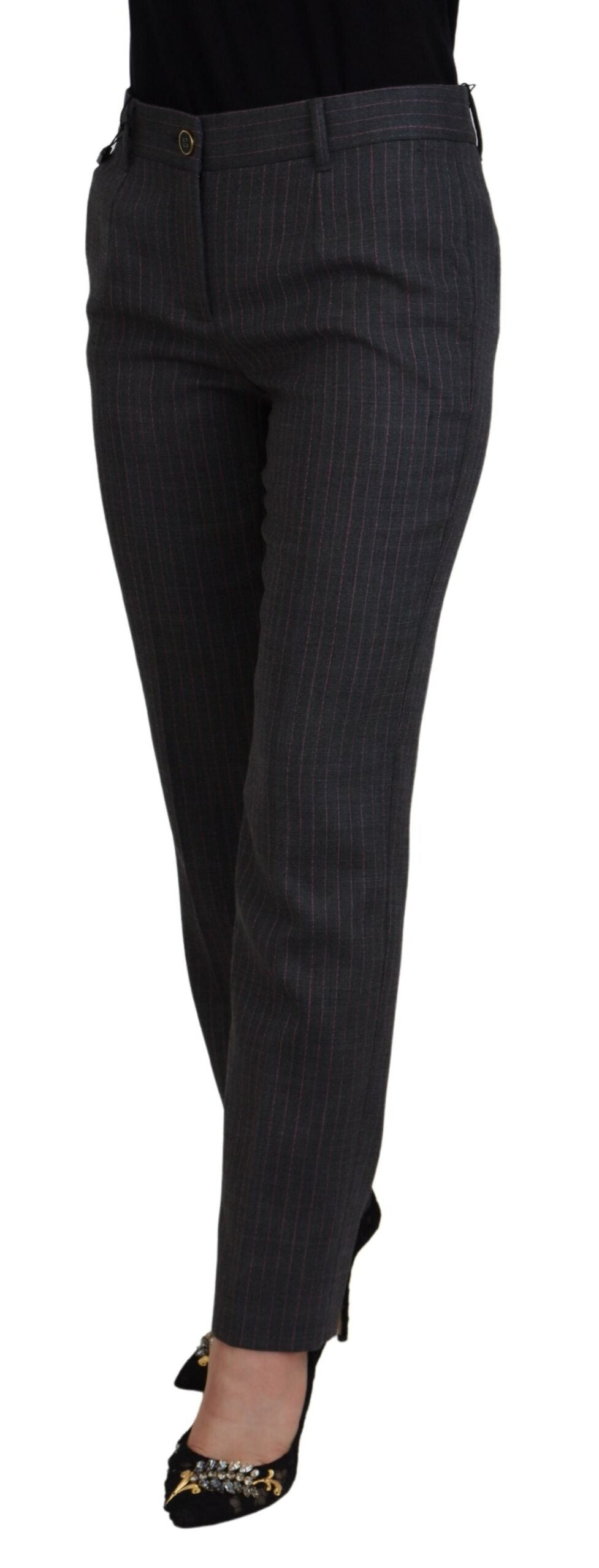Pantalones cónicos a rayas de Dolce Gabbana El lujo desatado