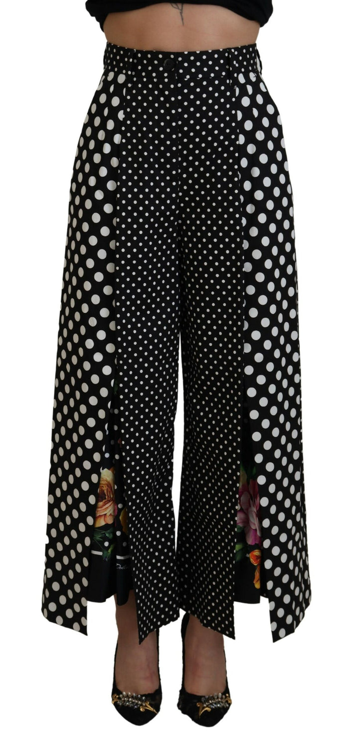 Dolce &amp; Gabbana Multicolor Polka Dots High Waist  Pants