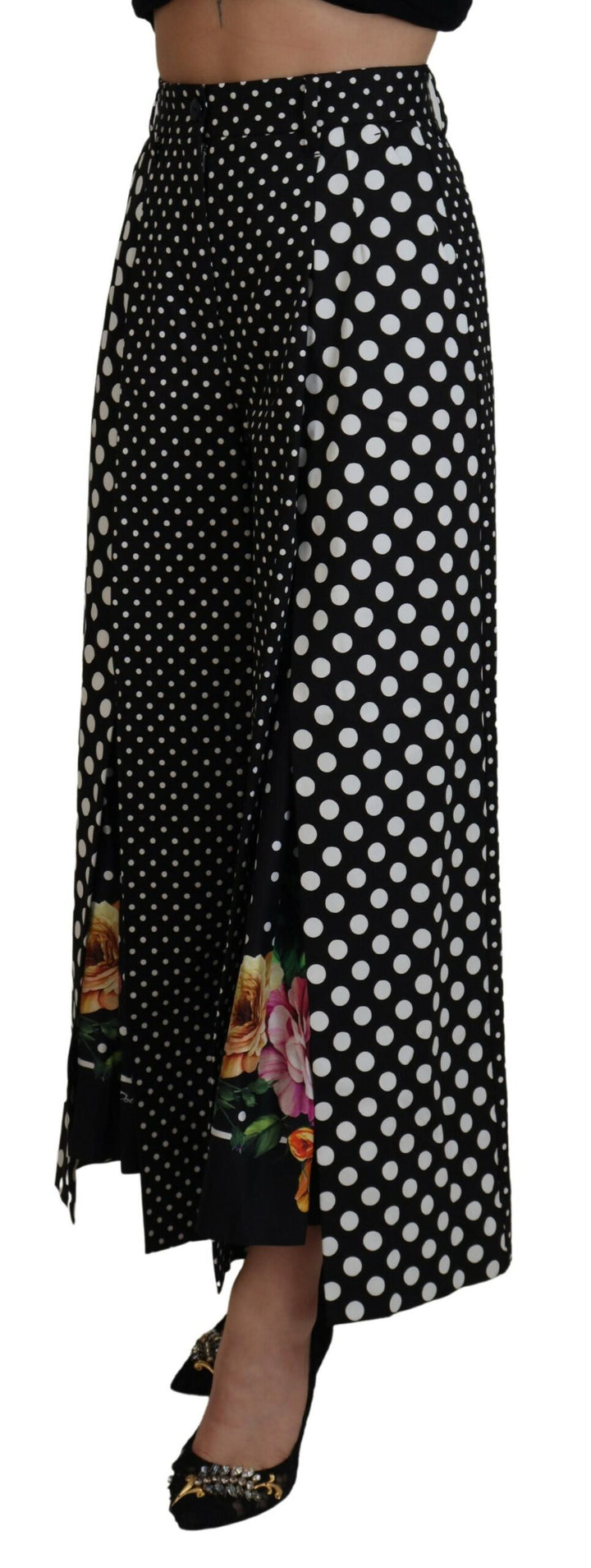 Dolce &amp; Gabbana Multicolor Polka Dots High Waist  Pants