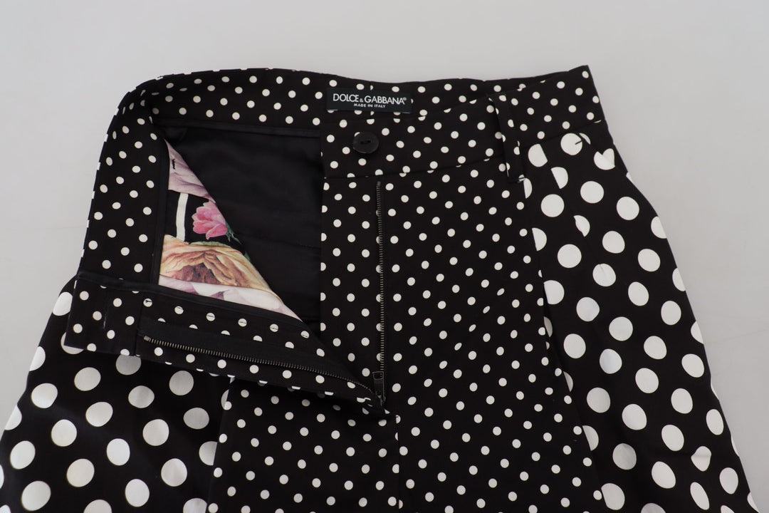 Dolce &amp; Gabbana Multicolor Polka Dots High Waist  Pants