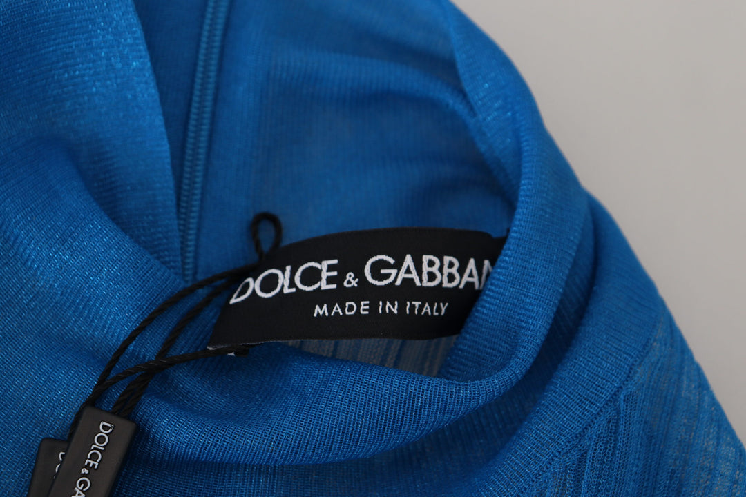 Dolce &amp;amp; Gabbana - Chemisier élégant en maille bleue