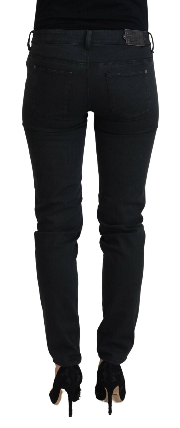 Jean skinny noir taille basse chic Ermanno Scervino