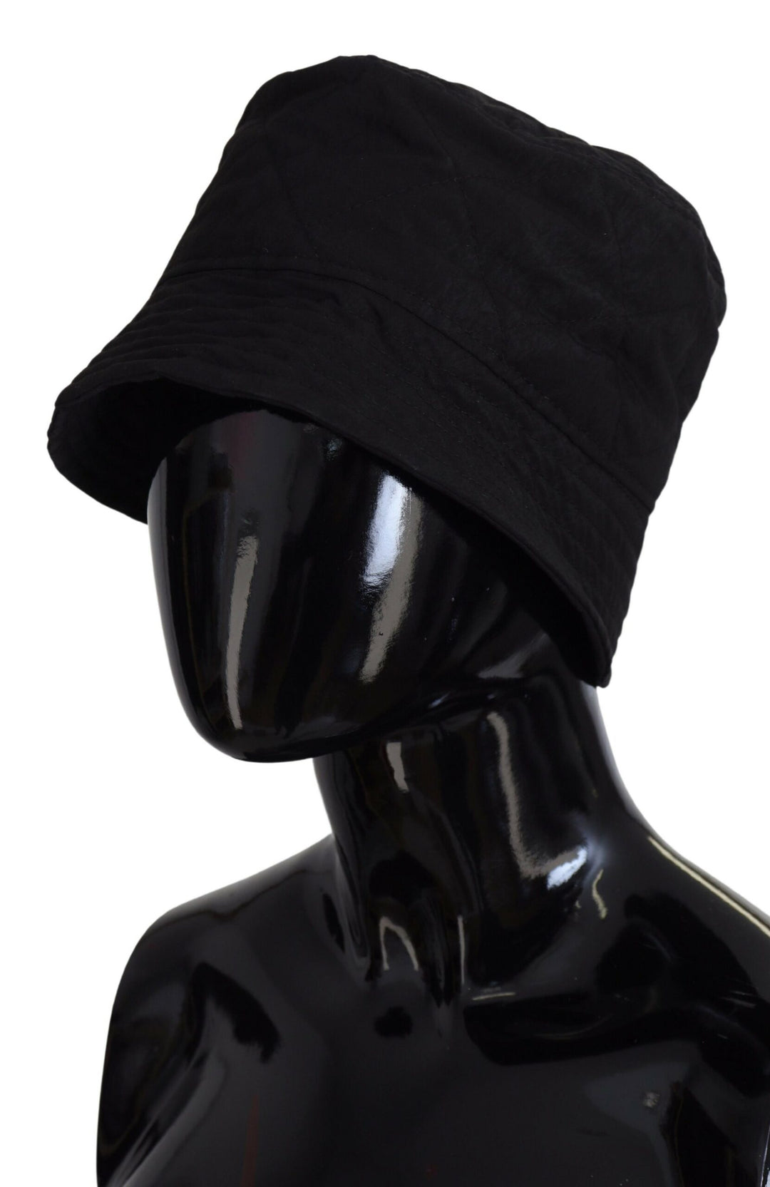 Dolce &amp; Gabbana Black Nylon Women Bucket Cap Hat