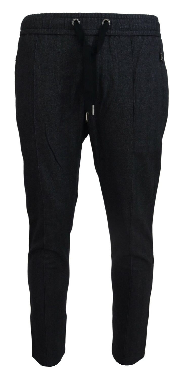 Dolce &amp; Gabbana Gray Cotton Jogger Men Pants