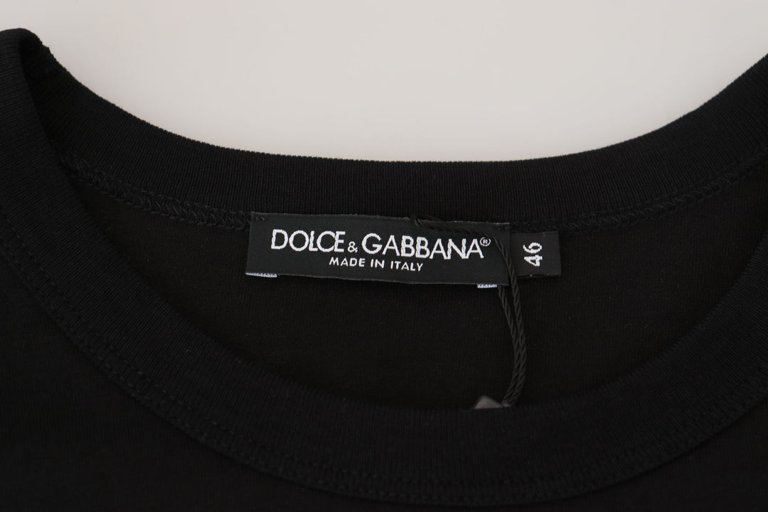 Dolce &amp; Gabbana Black Sneak Peek Cotton Short Sleeve T-shirt