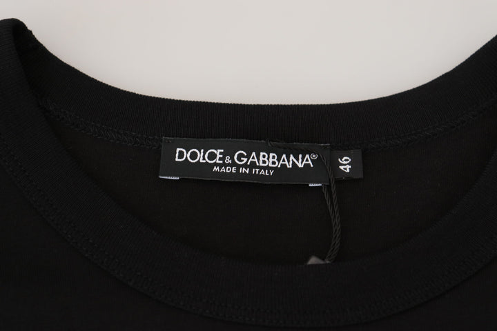Dolce &amp; Gabbana Black Sneak Peek Cotton Short Sleeve T-shirt