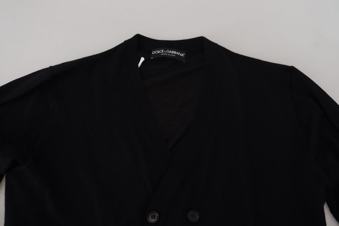 Dolce &amp; Gabbana Black Cashmere Button Down Cardigan Sweater