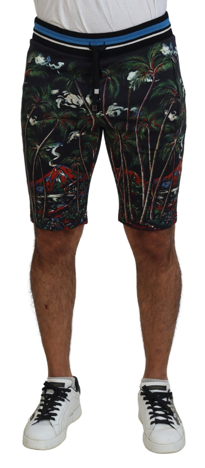 Shorts con estampado Volcán de Dolce Gabbana Lujo italiano