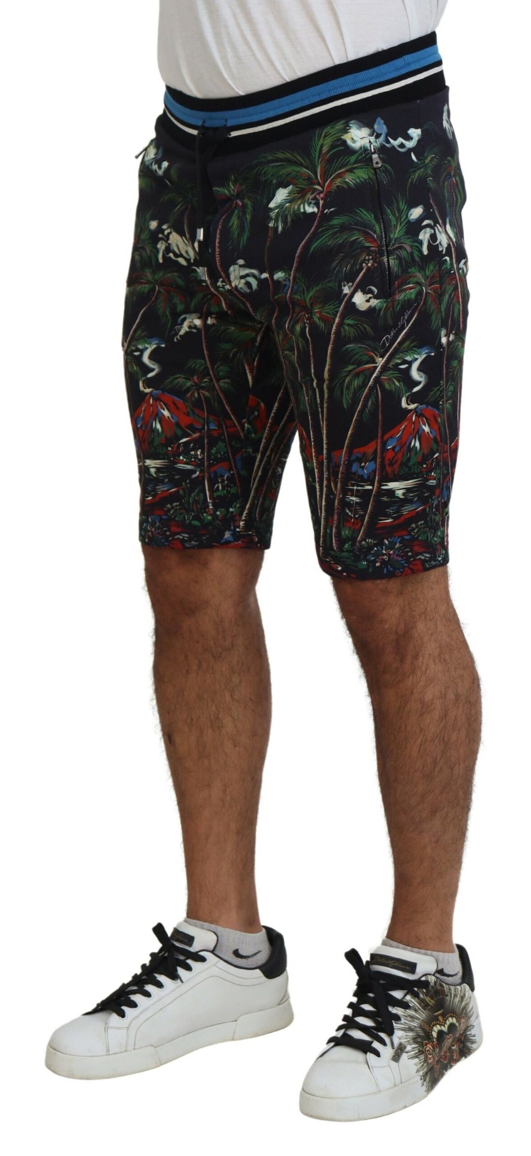 Shorts con estampado Volcán de Dolce Gabbana Lujo italiano
