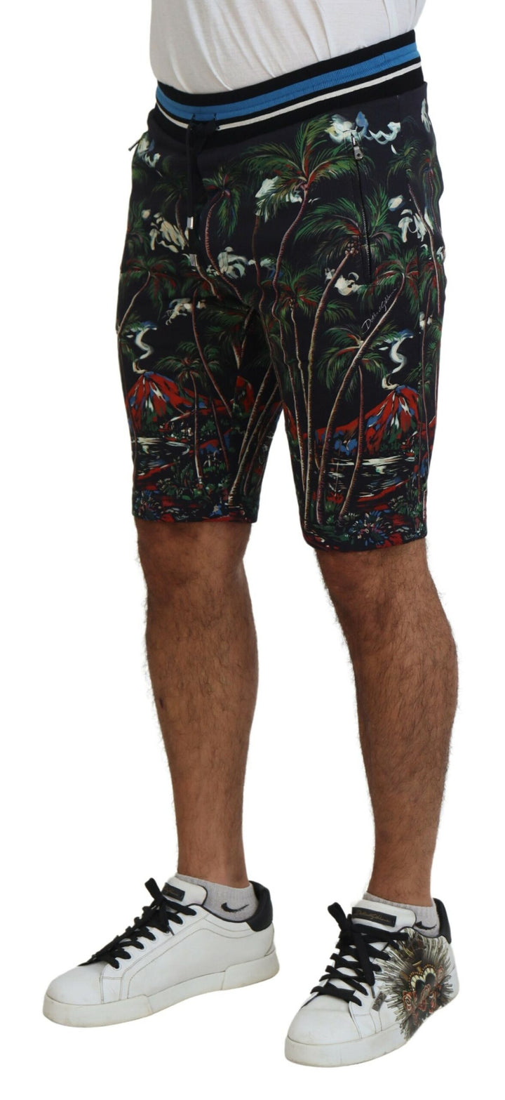 Shorts con estampado Volcán de Dolce Gabbana Lujo italiano