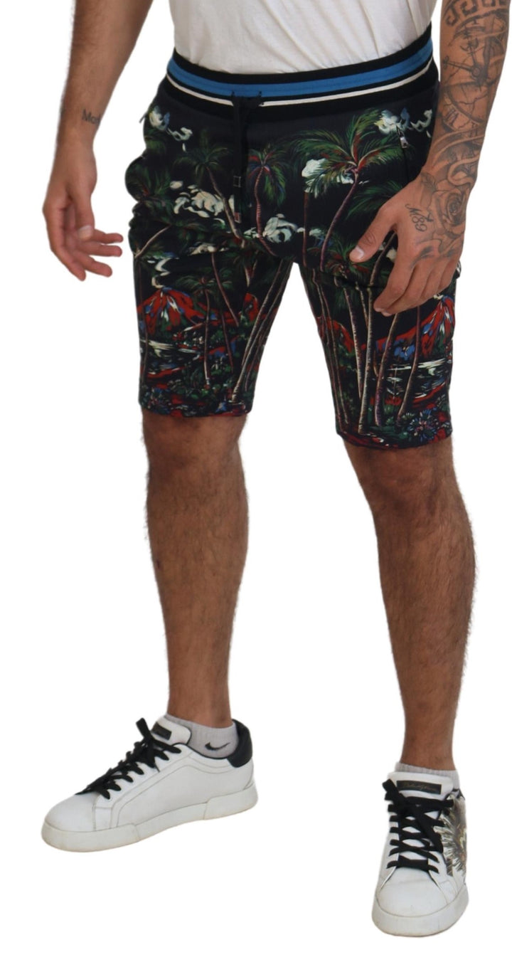 Shorts con estampado Volcán de Dolce Gabbana Lujo italiano