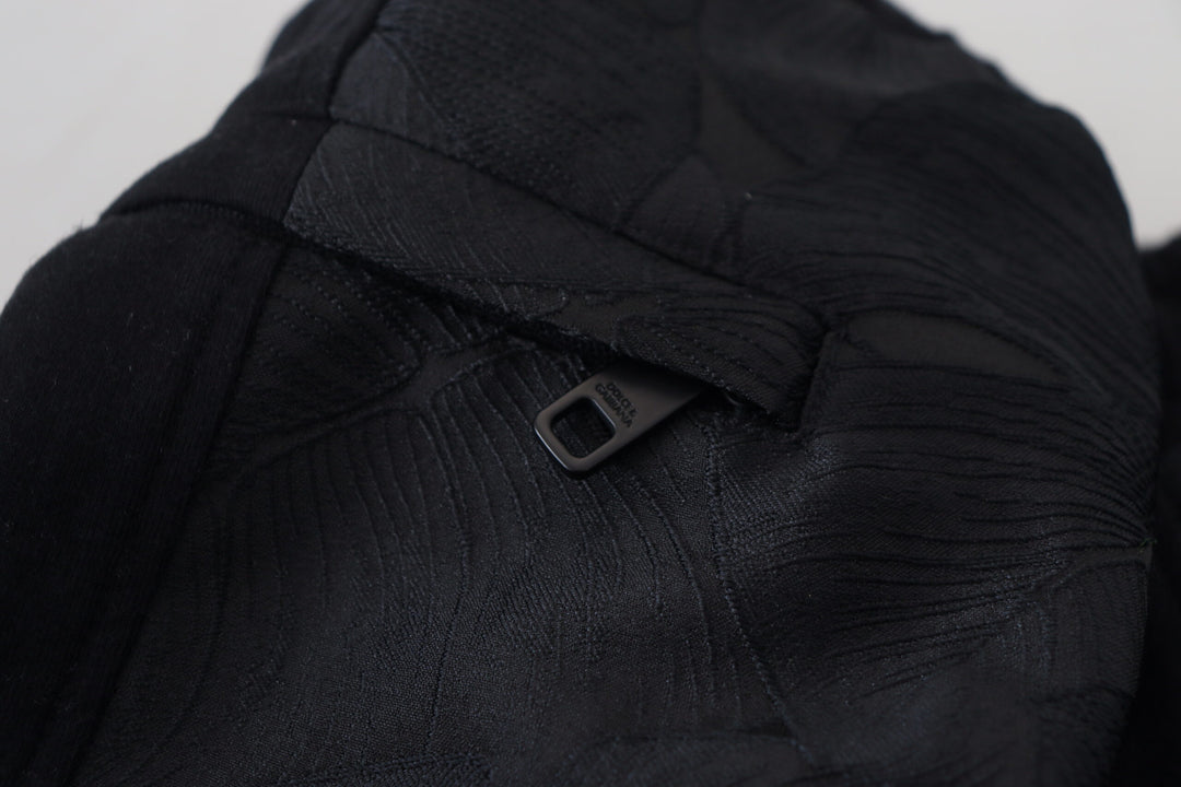 Dolce &amp; Gabbana Black Polyester Skinny Jogger Men Pants