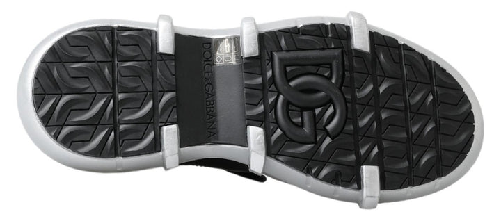 Dolce &amp; Gabbana Black Nylon Galileo High Top Sneakers Shoes