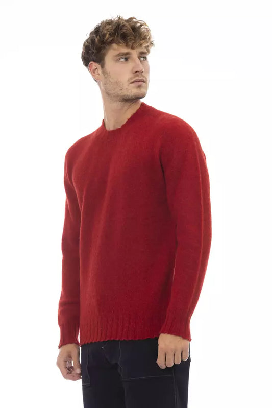 Alpha Studio Red Wool Men's Sweater