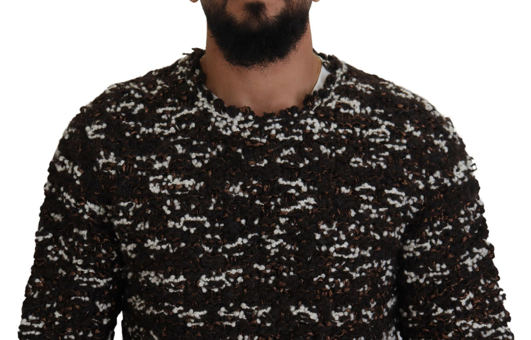 Dolce &amp; Gabbana Brown Knitted Wool Fatto A Mano Sweater