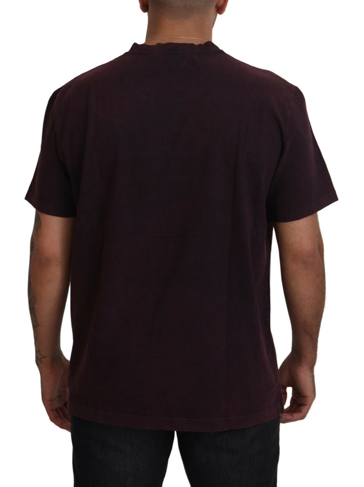 Dolce &amp; Gabbana Bordeaux Crewneck Short Sleeve  T-shirt