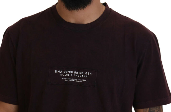 Dolce &amp; Gabbana Bordeaux Crewneck Short Sleeve  T-shirt