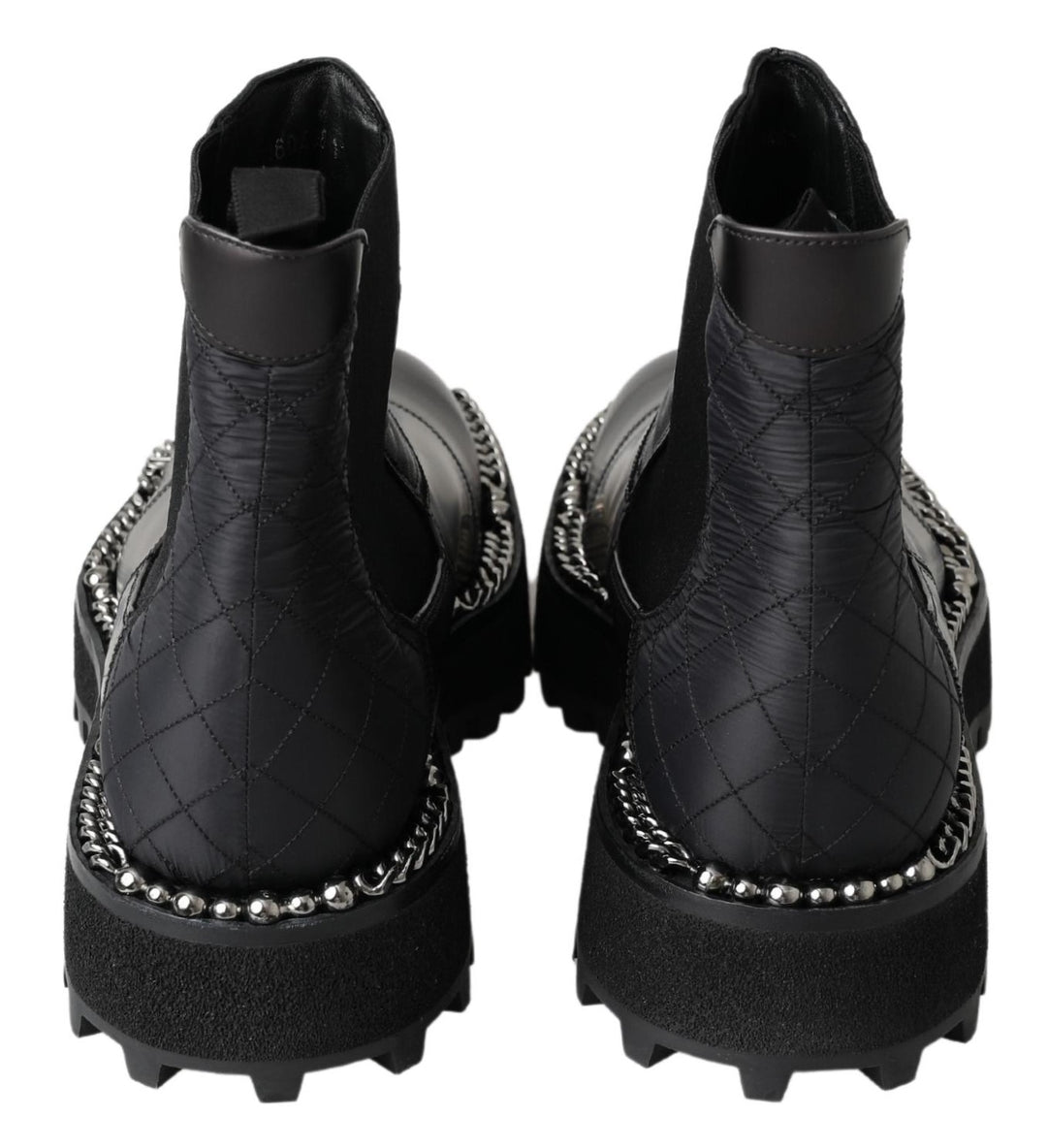 Dolce &amp; Gabbana Black Leather Slip on Stretch Boots