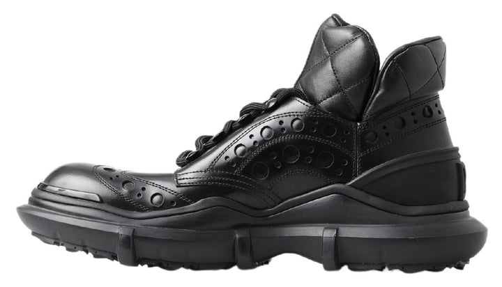Dolce &amp; Gabbana Black Leather Ankle Casual Boots